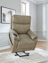 Next-Gen Durapella Sand Power Lift Recliner by ASHLEY FURNITURE at Eve Furniture