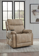 Next-Gen Durapella Sand Power Lift Recliner by ASHLEY FURNITURE at Eve Furniture