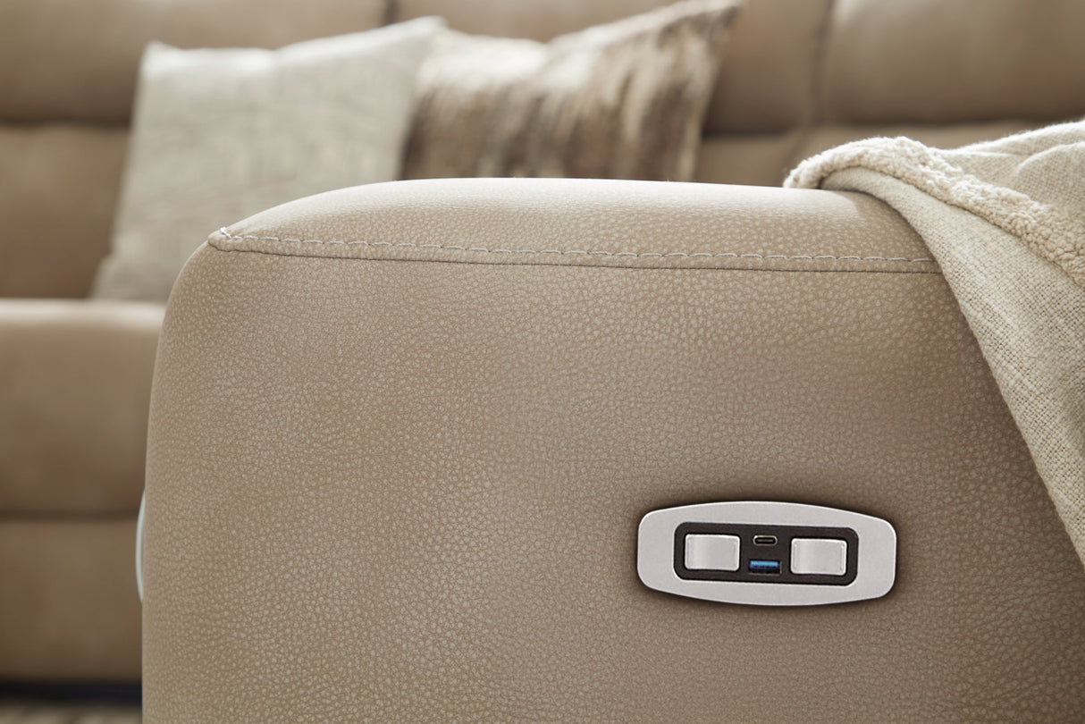 Next-Gen DuraPella Sand Power Recliner by Ashley at Eve Furniture
