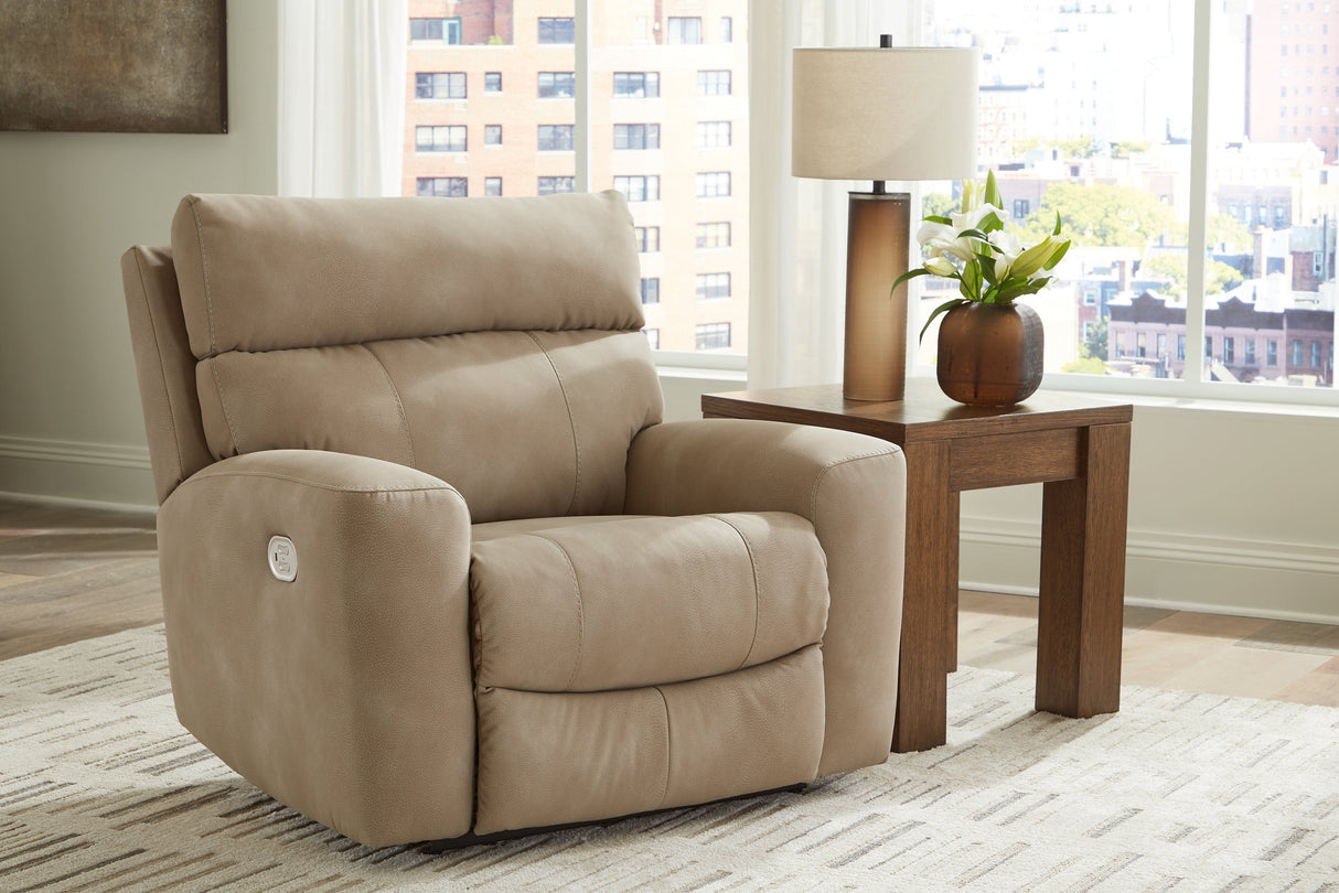 Next-Gen DuraPella Sand Power Recliner by Ashley at Eve Furniture
