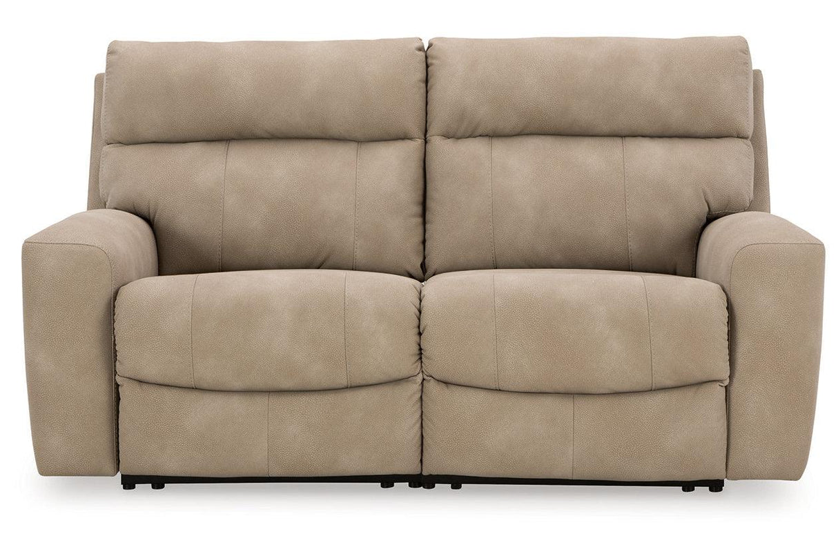 Next-Gen DuraPella Sand Power Reclining Loveseat by Ashley at Eve Furniture
