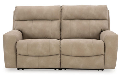 Next-Gen DuraPella Sand Power Reclining Loveseat by Ashley at Eve Furniture