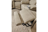 Next-Gen DuraPella Sand Power Reclining Loveseat with Console by Ashley at Eve Furniture