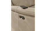 Next-Gen DuraPella Sand Power Reclining Loveseat with Console by Ashley at Eve Furniture