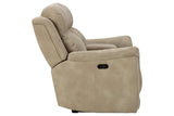 Next-Gen DuraPella Sand Power Reclining Loveseat with Console by Ashley at Eve Furniture
