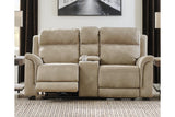 Next-Gen DuraPella Sand Power Reclining Loveseat with Console by Ashley at Eve Furniture