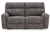 Next-Gen DuraPella Slate 2-Piece Power Reclining Sectional Loveseat by Ashley at Eve Furniture