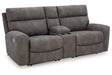 Next-Gen DuraPella Slate 3-Piece Power Reclining Sectional Loveseat with Console by Ashley at Eve Furniture