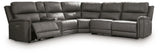 Next-Gen DuraPella Slate 5-Piece Power Reclining Sectional by Ashley at Eve Furniture