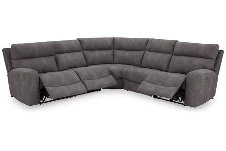 Next-Gen DuraPella Slate 5-Piece Power Reclining Sectional by Ashley at Eve Furniture