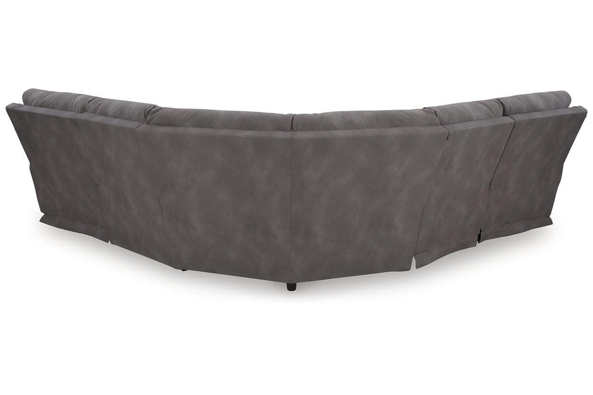 Next-Gen DuraPella Slate 5-Piece Power Reclining Sectional by Ashley at Eve Furniture