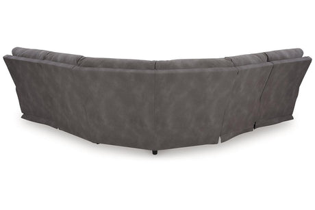 Next-Gen DuraPella Slate 5-Piece Power Reclining Sectional by Ashley at Eve Furniture