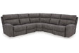 Next-Gen DuraPella Slate 5-Piece Power Reclining Sectional by Ashley at Eve Furniture