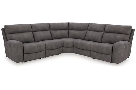 Next-Gen DuraPella Slate 5-Piece Power Reclining Sectional by Ashley at Eve Furniture
