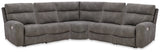 Next-Gen DuraPella Slate 5-Piece Power Reclining Sectional by Ashley at Eve Furniture