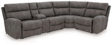 Next-Gen DuraPella Slate 5-Piece Power Reclining Sectional by Ashley at Eve Furniture