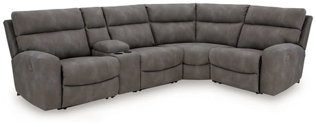 Next-Gen DuraPella Slate 5-Piece Power Reclining Sectional by Ashley at Eve Furniture