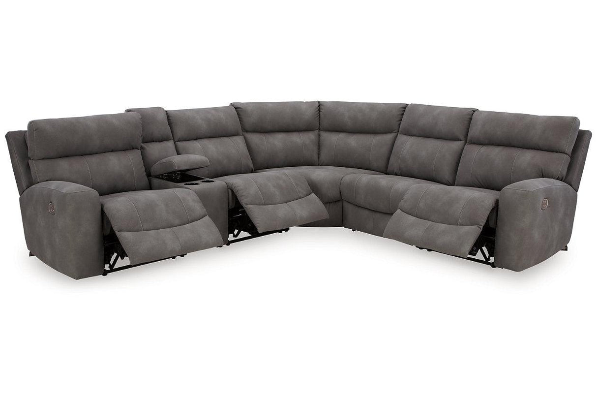 Next-Gen DuraPella Slate 6-Piece Power Reclining Sectional by Ashley at Eve Furniture