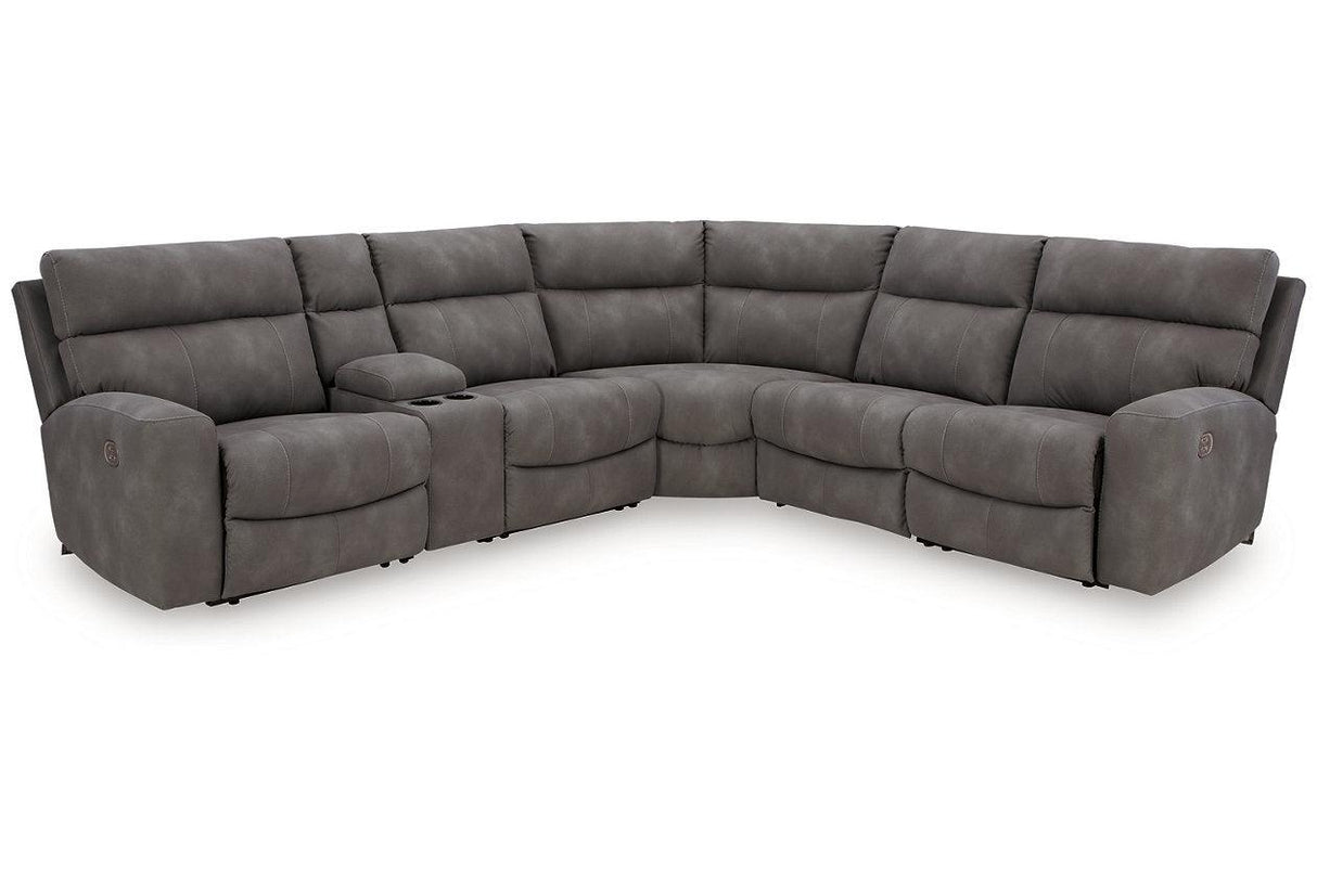 Next-Gen DuraPella Slate 6-Piece Power Reclining Sectional by Ashley at Eve Furniture