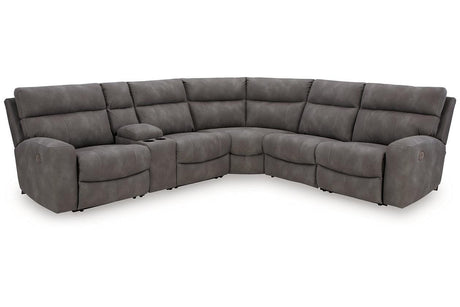 Next-Gen DuraPella Slate 6-Piece Power Reclining Sectional by Ashley at Eve Furniture
