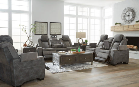 Next-Gen Durapella Slate Dual Power Reclining Living Room Set by Ashley at Eve Furniture