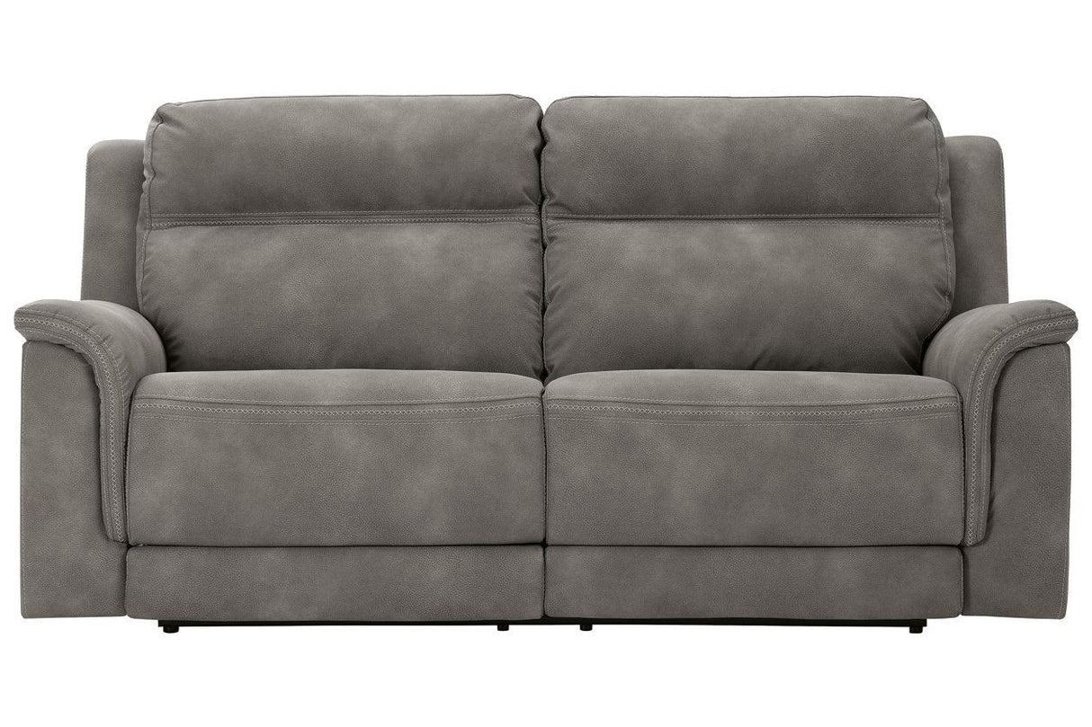 Next-Gen DuraPella Slate Dual Power Reclining Sofa by Ashley at Eve Furniture