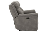 Next-Gen DuraPella Slate Dual Power Reclining Sofa by Ashley at Eve Furniture