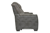 Next-Gen DuraPella Slate Fabric Dual Power Reclining Sofa by Ashley at Eve Furniture