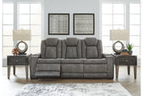 Next-Gen DuraPella Slate Fabric Dual Power Reclining Sofa by Ashley at Eve Furniture