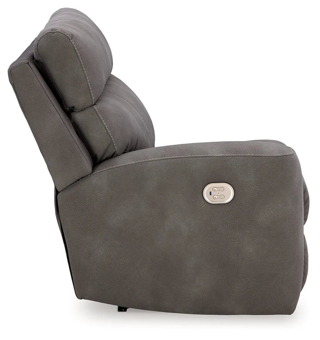 Next-Gen DuraPella Slate Left-Arm Facing Power Recliner by Ashley at Eve Furniture