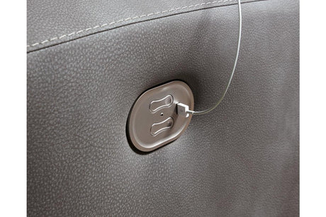 Next-Gen DuraPella Slate Performance Fabric 3-Piece Dual Power Reclining Modular Sofa by Ashley at Eve Furniture