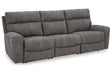 Next-Gen DuraPella Slate Performance Fabric 3-Piece Dual Power Reclining Modular Sofa by Ashley at Eve Furniture