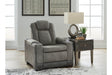 Next-Gen DuraPella Slate Performance Fabric Dual Power Recliner /ADJ Headrest by Ashley at Eve Furniture