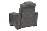 Next-Gen DuraPella Slate Performance Fabric Dual Power Recliner /ADJ Headrest by Ashley at Eve Furniture