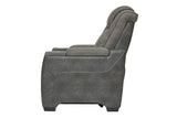 Next-Gen DuraPella Slate Performance Fabric Dual Power Recliner /ADJ Headrest by Ashley at Eve Furniture