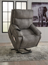 Next-Gen Durapella Slate Power Lift Recliner by ASHLEY FURNITURE at Eve Furniture