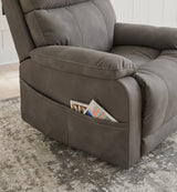Next-Gen Durapella Slate Power Lift Recliner by ASHLEY FURNITURE at Eve Furniture