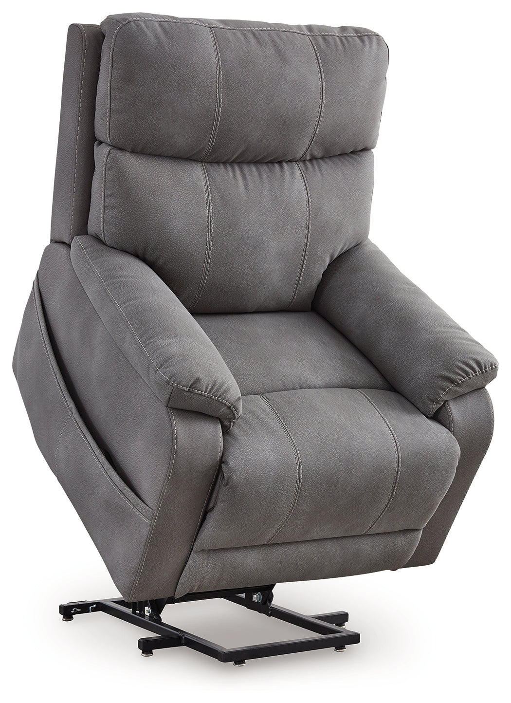 Next-Gen Durapella Slate Power Lift Recliner by ASHLEY FURNITURE at Eve Furniture
