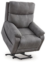 Next-Gen Durapella Slate Power Lift Recliner by ASHLEY FURNITURE at Eve Furniture