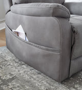 Next-Gen Durapella Slate Power Lift Recliner by ASHLEY FURNITURE at Eve Furniture