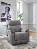 Next-Gen Durapella Slate Power Lift Recliner by ASHLEY FURNITURE at Eve Furniture