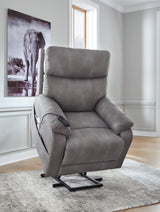 Next-Gen Durapella Slate Power Lift Recliner by ASHLEY FURNITURE at Eve Furniture