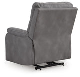 Next-Gen Durapella Slate Power Lift Recliner by ASHLEY FURNITURE at Eve Furniture