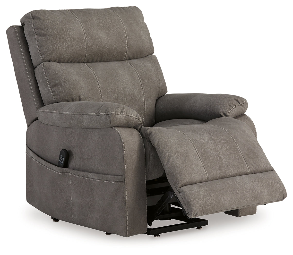 Next-Gen Durapella Slate Power Lift Recliner by ASHLEY FURNITURE at Eve Furniture