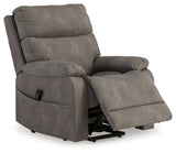 Next-Gen Durapella Slate Power Lift Recliner by ASHLEY FURNITURE at Eve Furniture