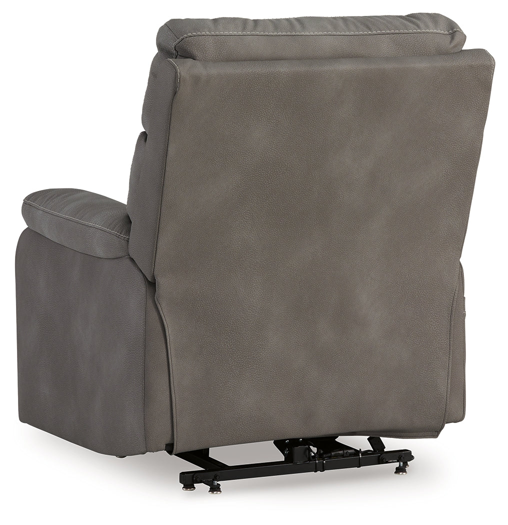 Next-Gen Durapella Slate Power Lift Recliner by ASHLEY FURNITURE at Eve Furniture