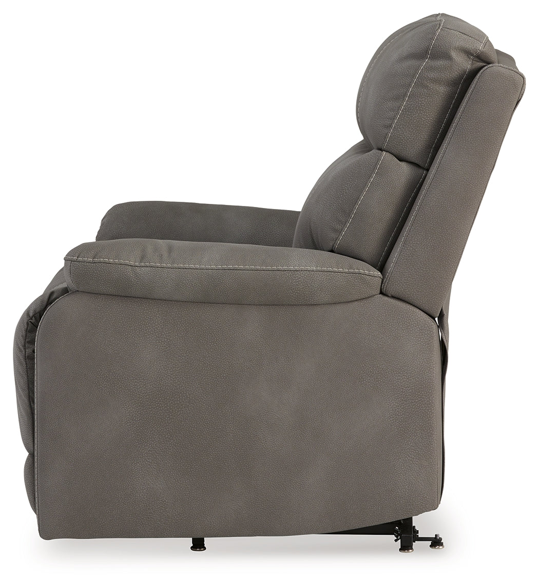 Next-Gen Durapella Slate Power Lift Recliner by ASHLEY FURNITURE at Eve Furniture