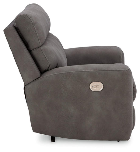 Next-Gen DuraPella Slate Power Recliner by Ashley at Eve Furniture