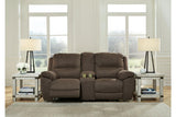 Next-Gen Gaucho Espresso Manual Reclining Loveseat with Console by Ashley at Eve Furniture