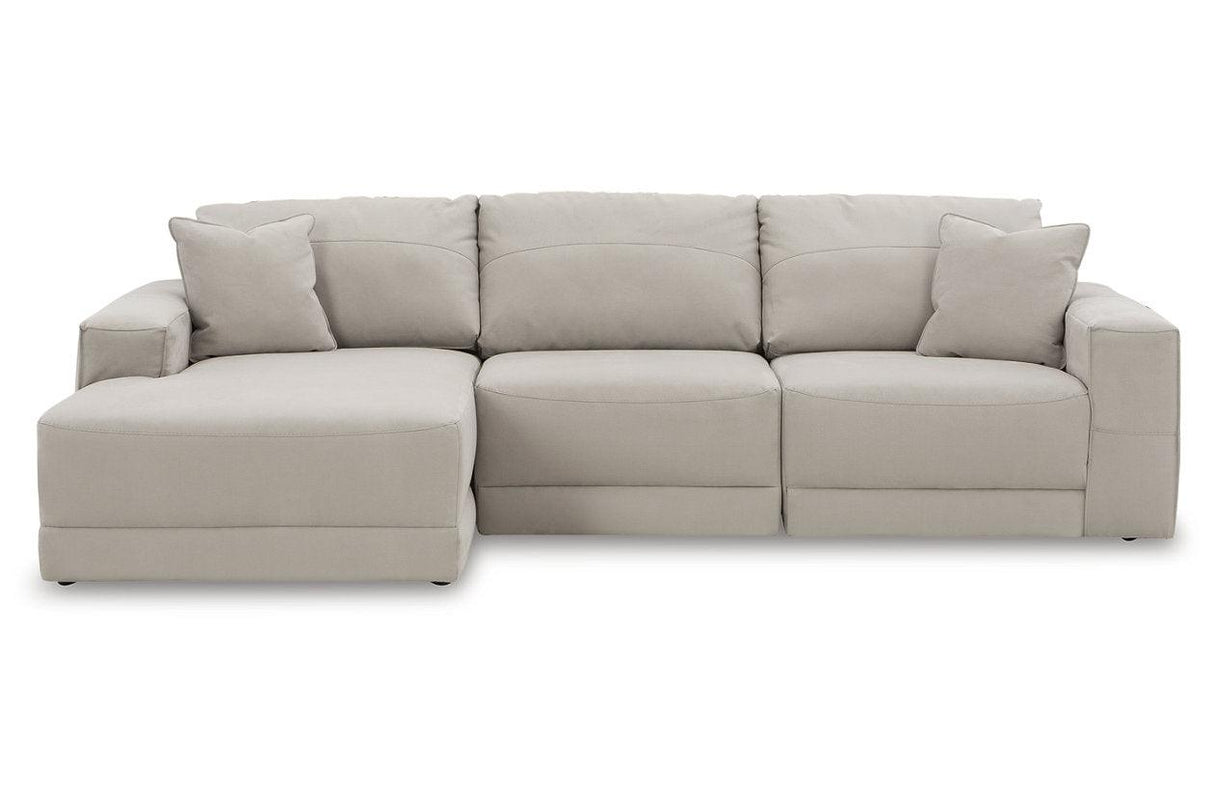 Next-Gen Gaucho Gray 3-Piece Left Arm Facing Chaise Sectional by Ashley at Eve Furniture